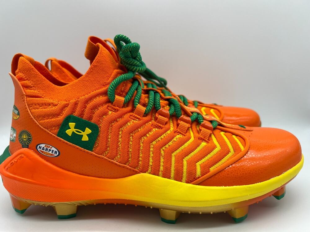 Under Armour Harper 9 Pro TPU Bring The Juice Baseball Cleats Men's Size 10.5